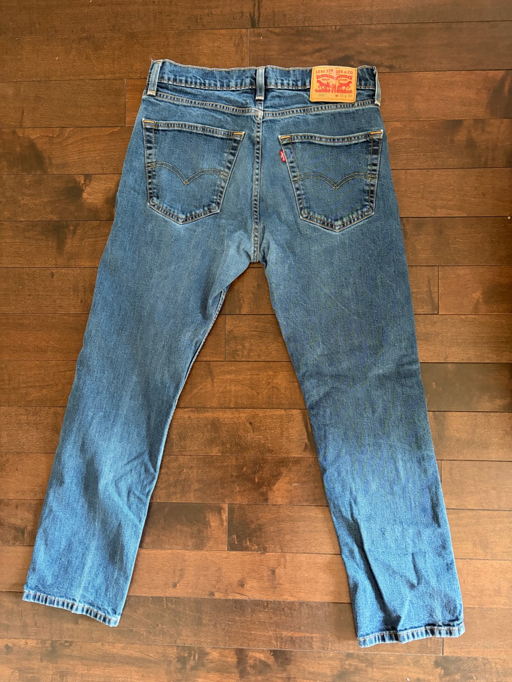 Levi's Men's Straight Jeans - Blue Denim - Picture 1 of 4